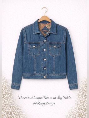 Austin Clothing Co. “ROADSTER” Paisley-Lined Denim Jacket | Women’s Size Small